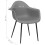 VidaXL vidaXL 2x Dining Chairs Grey PP Home Kitchen Dining Room Dinner Chair Seating 7