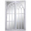 New Ex Large Rustic White Window Style Arch Wall Mirror 66X96Cm 2