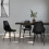 VidaXL vidaXL 4x Dining Chairs Black PP Kitchen Dining Room Dinner Chair Seating 1