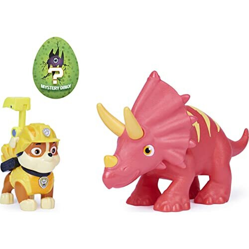Paw Patrol PAW Patrol Dino Rescue Rubble and Dinosaur Action Figure Set, for Kids Aged 3 and Up