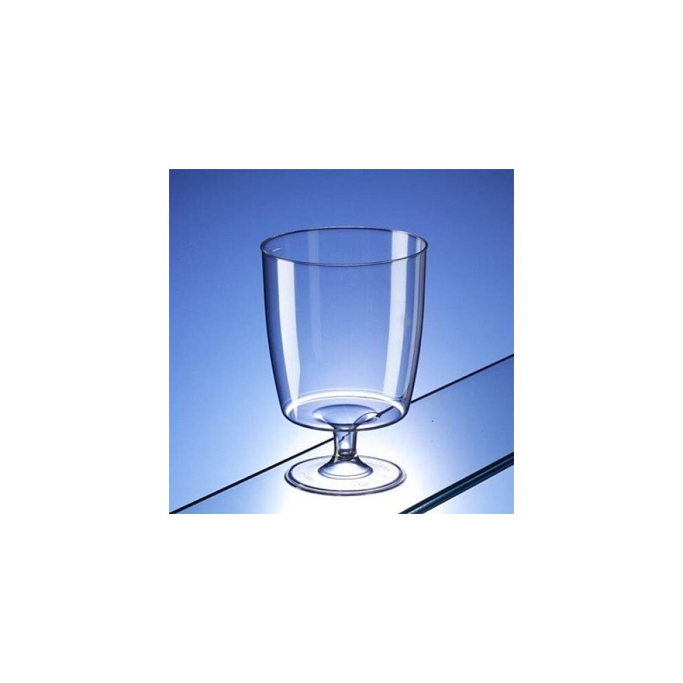 Regalzone 100 Disposable Plastic Wine Glasses 230Ml - Suitable For Mulled Wine