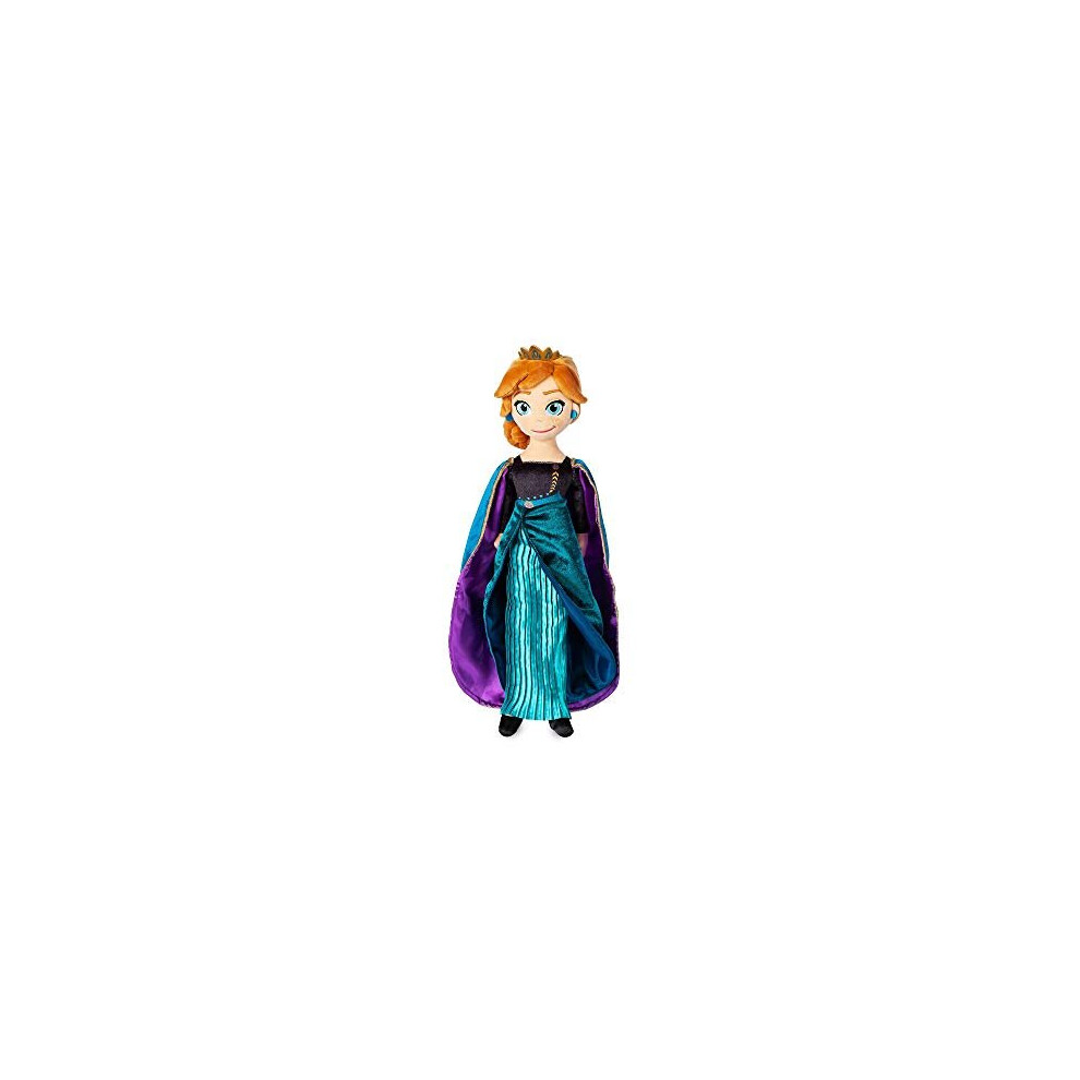 Disney Store Queen Anna Soft Toy Doll, Frozen 2, 46cm/17", Doll in Dress with Printed Details and Embroidered Facial Features, Suitable for All Ages