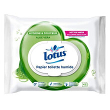 Lotus Aloe Soft Moist Toilet Tissue Wipes, 42 Wipes Pack of 6