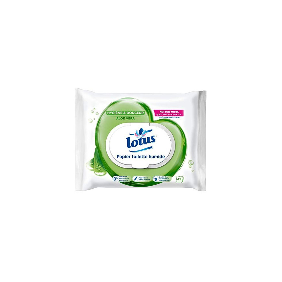 Lotus Aloe Soft Moist Toilet Tissue Wipes, 42Â WipesÂ Â Pack of 6