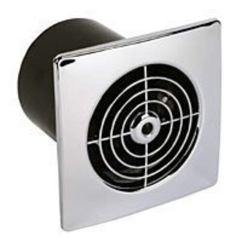 Manrose Manrose 100mm Low Profile Extractor Fan/Timer - Chrome