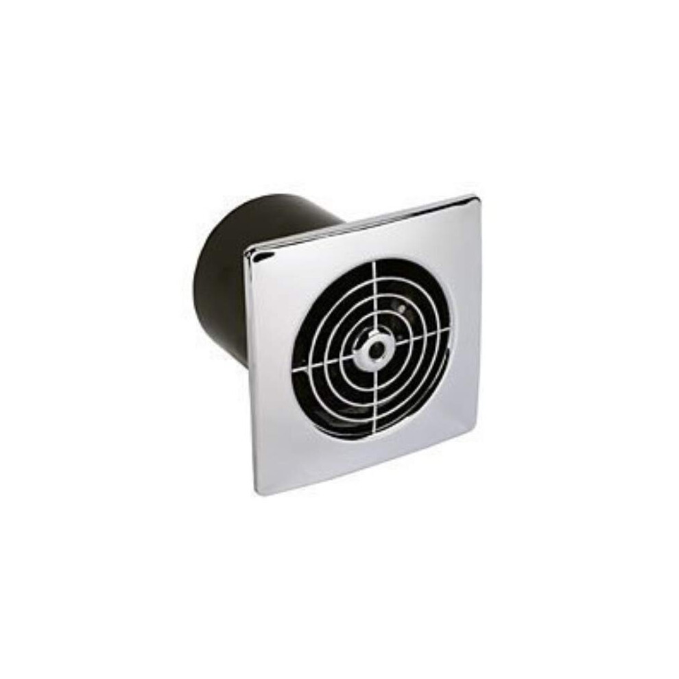 Manrose 100mm Low Profile Extractor Fan/Timer - Chrome