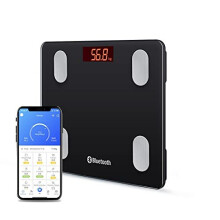 Bluetooth Body Fat Scale Digital Bathroom Scales iOS Android app Wireless Body Composition Monitor for Body Weight Body Fat, BMI, Water, Muscle M