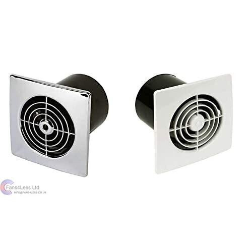Manrose Manrose 100mm Low Profile Extractor Fan/Timer - Chrome 2