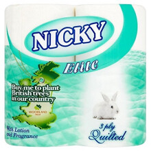 Nicky Elite 3Ply Luxury Toilet Tissue (40 Rolls)