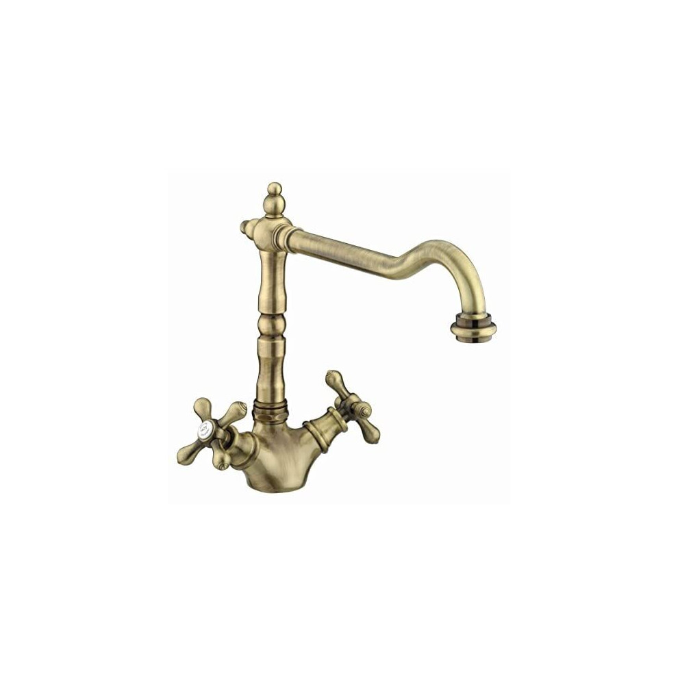 Bristan K SNK EF ABRZ Colonial Easyfit Kitchen Sink Mixer Tap with Swivel Spout, Antique Bronze