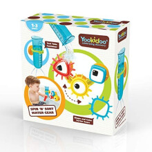 Giocattolo da bagno per bambini yookidoo - spin 'n' ordinga di acqua - set di ruote idriche sensoriali per bambini che si attacca a una vasca di qual