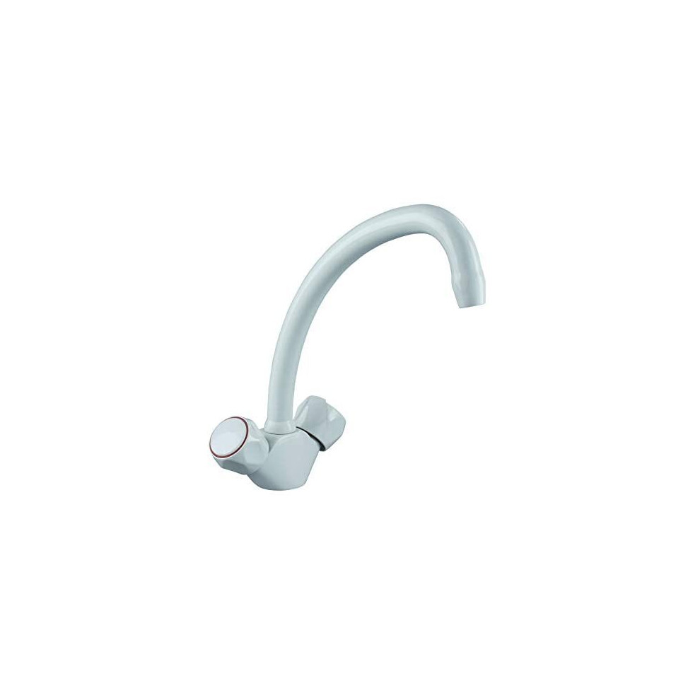 Bristan VAC BSNK WHT Value Club Kitchen Sink Mixer Tap With Swivel Spout, White