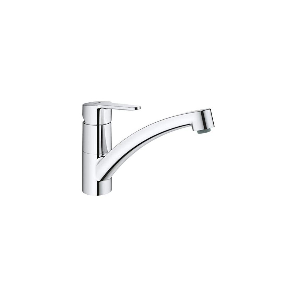 Grohe BauEco 31680000 Kitchen Sink Mixer Tap with Flat Spout Chrome