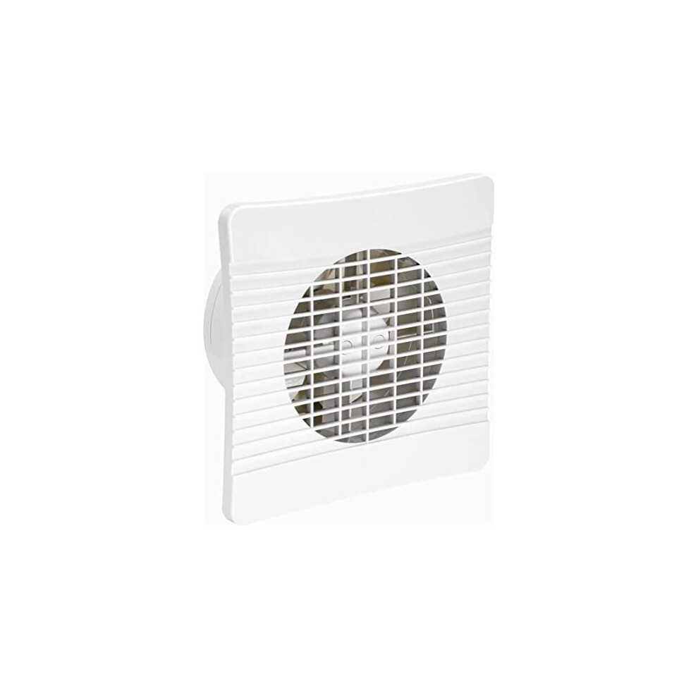 Airvent 435403 - Kitchen Extractor Fan 6"/150mm - Low Profile/Slimline - With Integral Butterfly Style Shutters