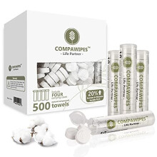 500 PCS Gecomprimeerde Handdoektabletten - Reishanddoeken, Gecomprimeerd Toiletpapier