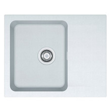 Franke Kitchen Sink Made of Granite (Tectonite) with a Single Bowl Orion OID 611-62-white 114.0286.444, White Polar