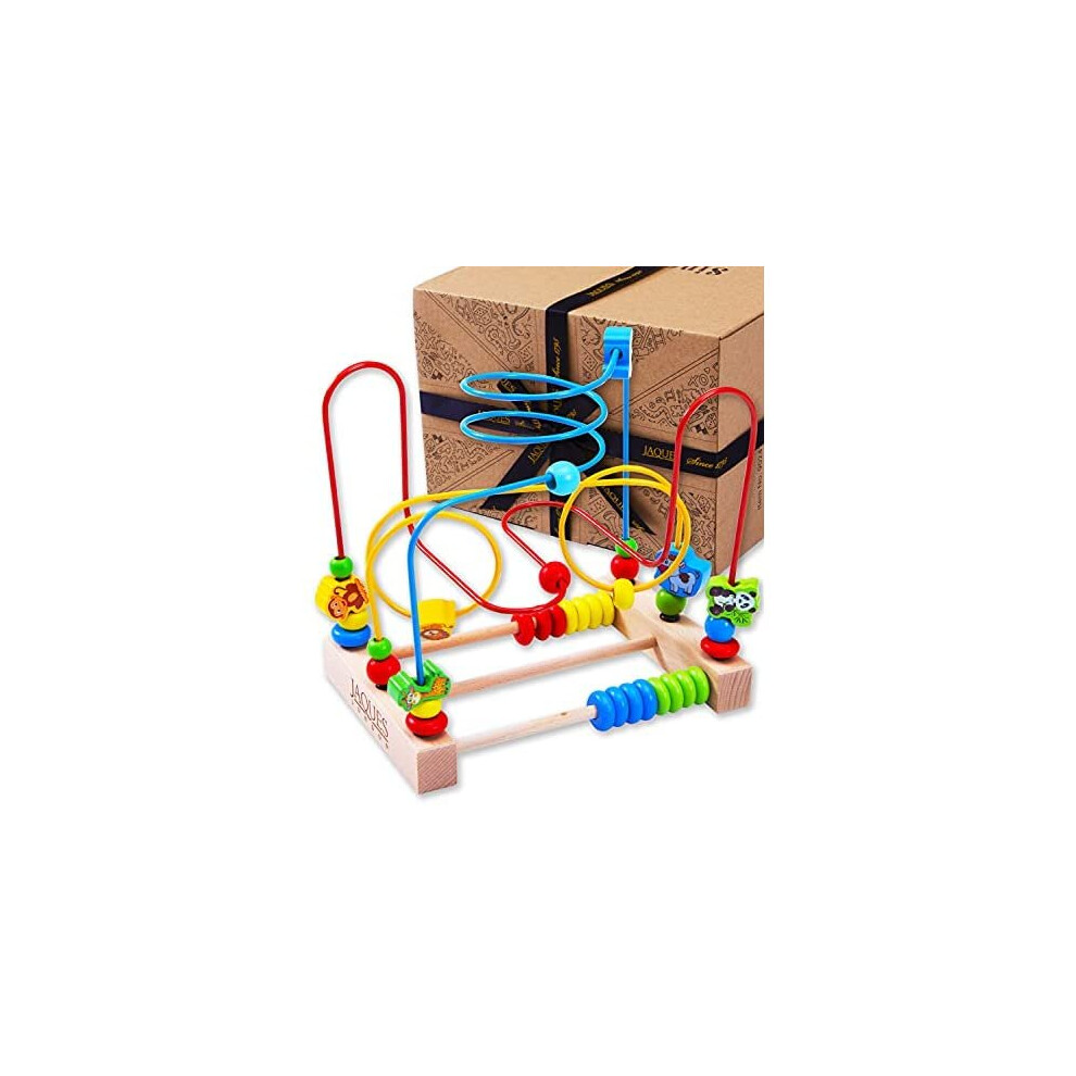 Jaques of London Wooden Toys Bead Maze | Early Development and Activity Cube | Educational Toddler Toys for 3 + | Since 1795