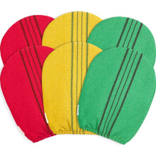 6 Pieces korean Exfoliating Cloth Towels Exfoliating Bath Mitten Remove Dead Skin Bath Scrub Mitten for Bathing