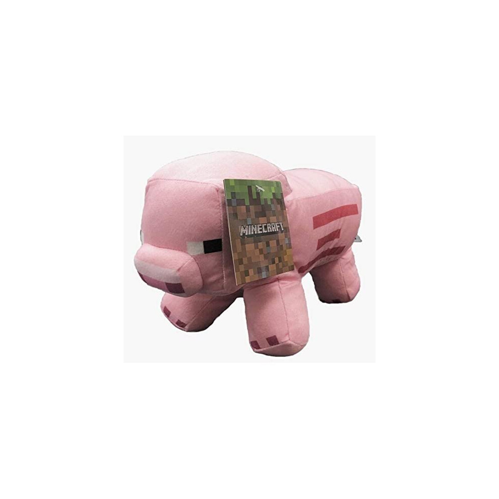 Minecraft - Plush Toys 11'81"/30Cm Of Steve, Alex, Creeper, Enderman, Wolf, Lama, Ocelot, Pig Characters Soft Quality (Pig) 30Cm