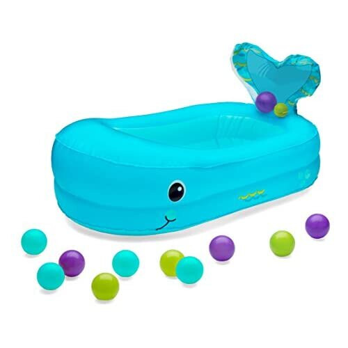 Infantino Whale Bubble Inflatable Bath Tub and Ball Set