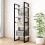 VidaXL vidaXL Solid Pine Wood 4-Tier Book Cabinet White Bookcase Storage Rack Shelf 1