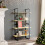 VidaXL vidaXL Solid Pine Wood 4-Tier Book Cabinet Organiser Bookcase Storage Rack 1