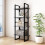 VidaXL vidaXL Solid Pine Wood 4-Tier Book Cabinet Grey Office Storage Rack Bookcase 1