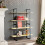 VidaXL vidaXL Solid Pine Wood 4-Tier Book Cabinet Organiser Bookcase Storage Rack 1