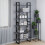 VidaXL vidaXL Solid Pine Wood High Cabinet Grey Home Standing Shelf Storage Book Rack 1