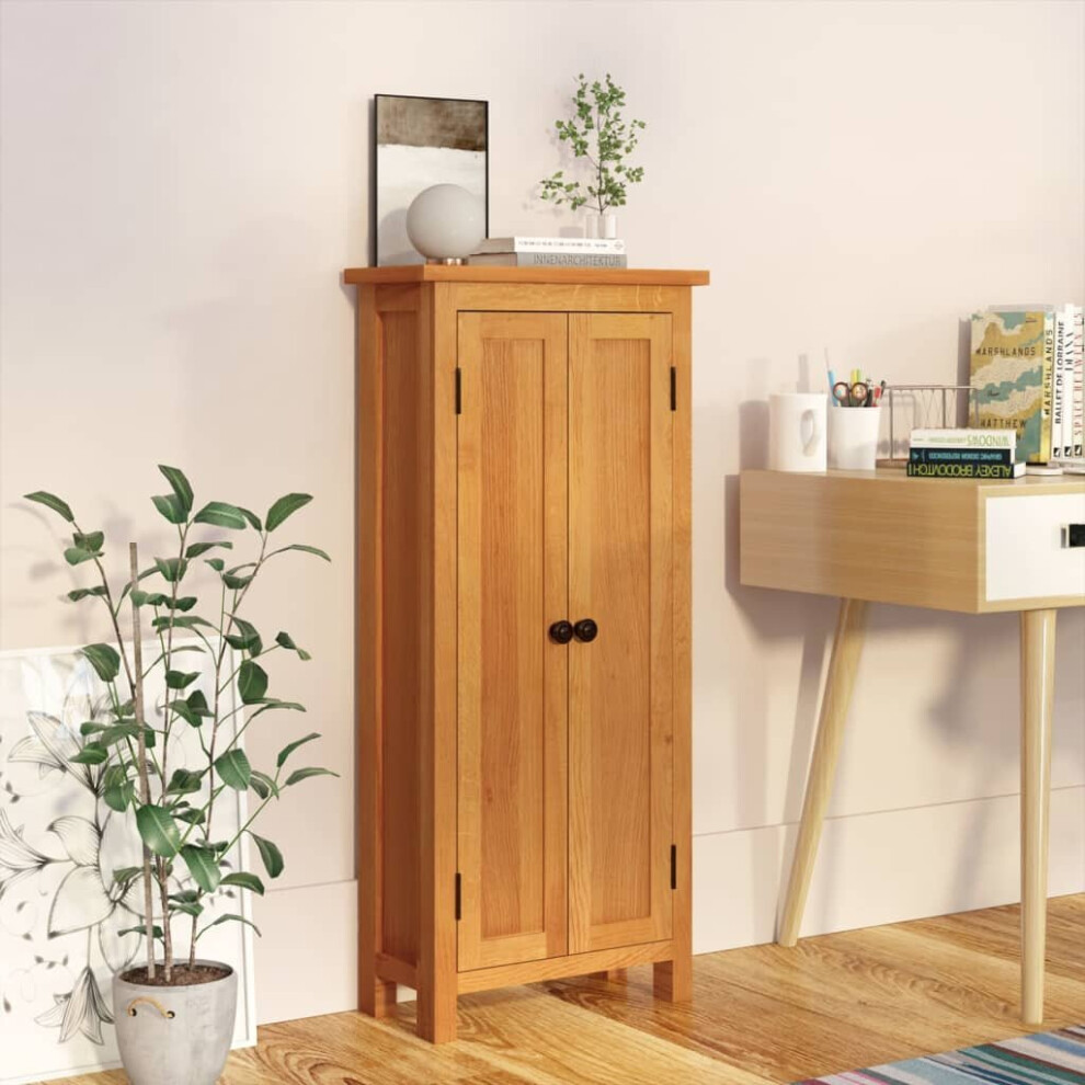 vidaXL Solid Oak Wood Storage Cabinet Book CD/DVD Cabinet Sideboard Cupboard