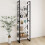 VidaXL vidaXL Solid Pine Wood High Cabinet White Standing Shelf Storage Book Rack 1