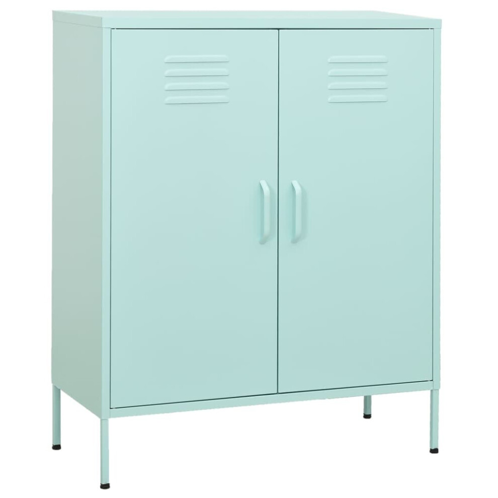 Vidaxl Storage Cabinet Mint Steel Living Room Sideboard Cupboard Bookcase