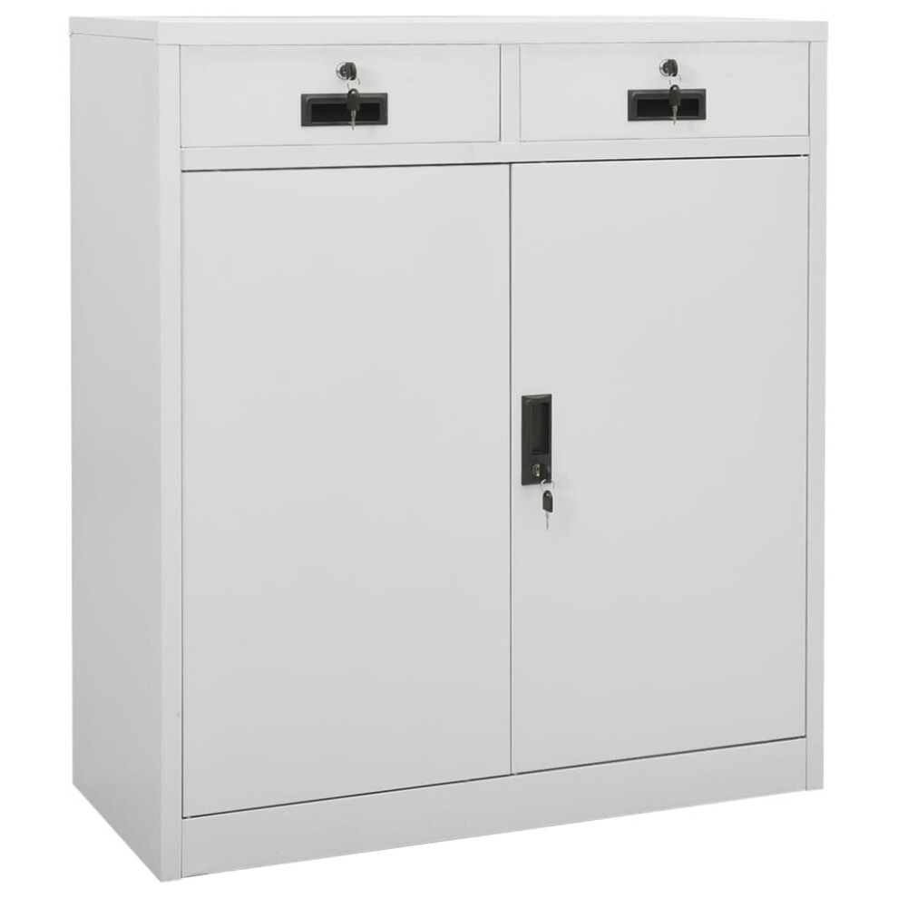 vidaXL Office Cabinet Light Grey Steel Furniture Filing File Storage Cabinet