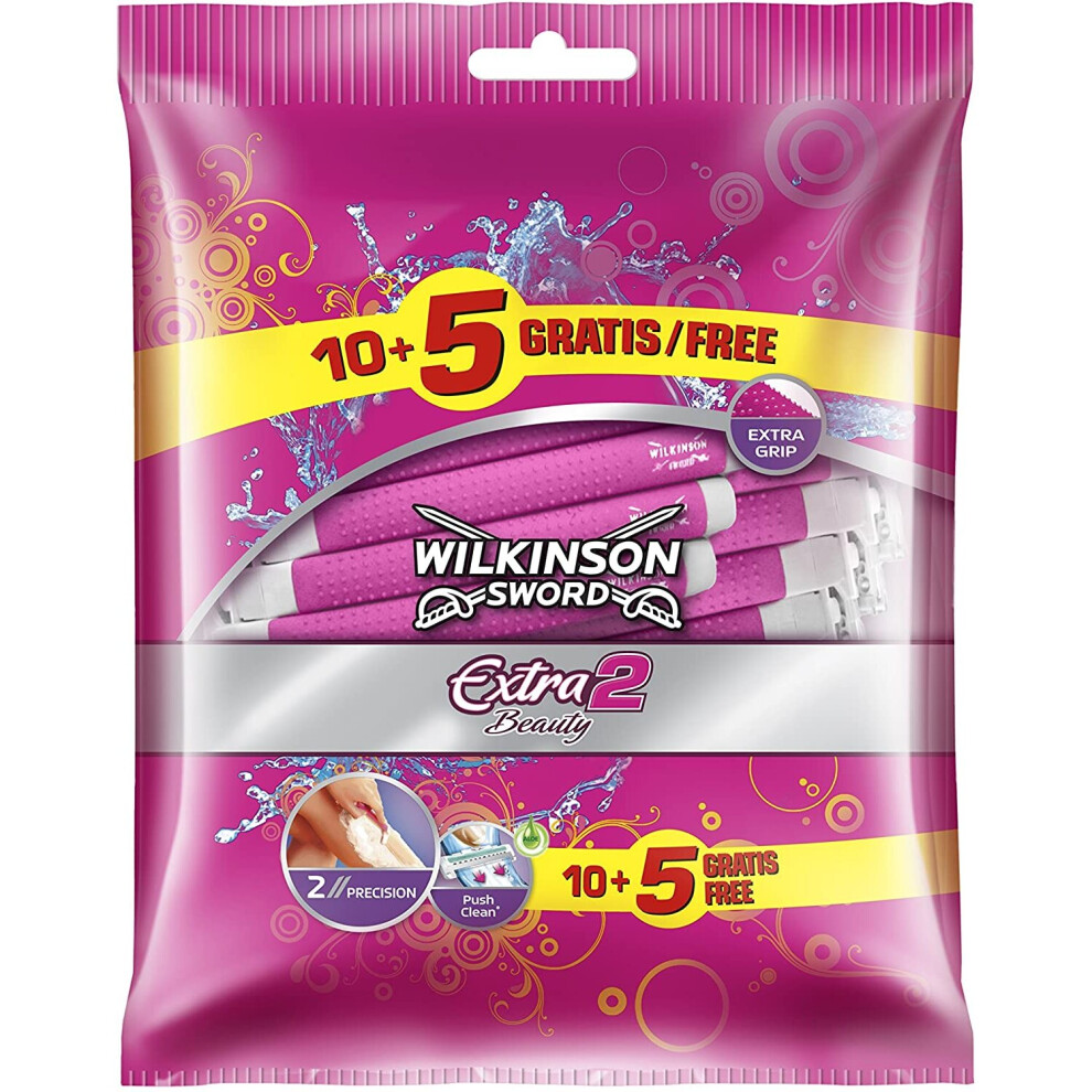 Wilkinson Sword Extra 2 Beauty - 2-Blade Disposable Razors for Women