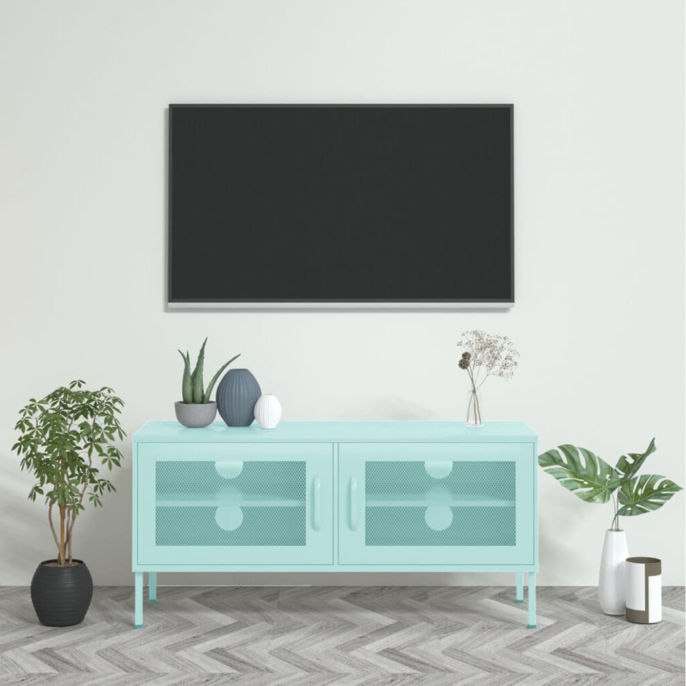 Vidaxl Tv Cabinet Mint Steel Home Stereo Hifi Cabinet Media Unit Tv Stands