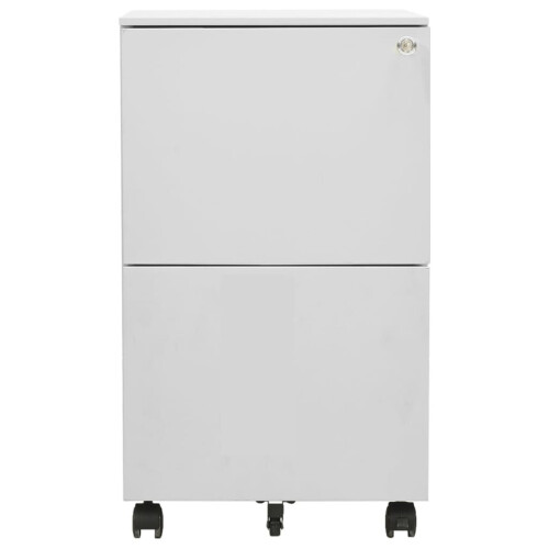 VidaXL vidaXL Aktenschrank mit Rollen Hellgrau 39x45x67 cm Stahl 2