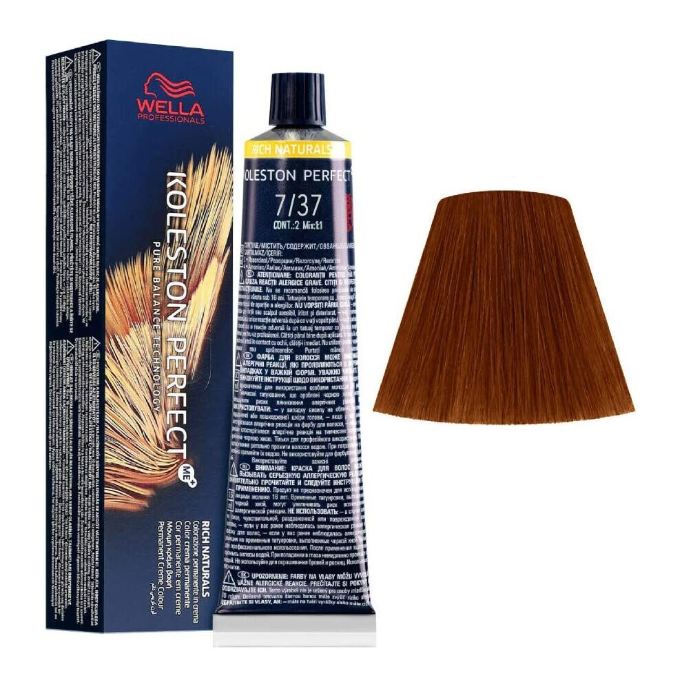 Wella koleston me+ 60 ml, color 7/37