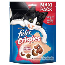 Felix Crispies Cat Treats Salmon & Trout, 180g