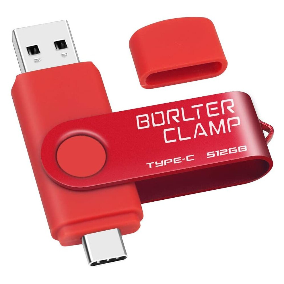 512Gb Usb Type-C Flash Drive, Borlterclamp Memory Stick Usb C 3.0 Jump Drive 2 In 1 For Android Smartphones Samsung Galaxy S10/S9/S8/Note 9, Lg, 345932631381