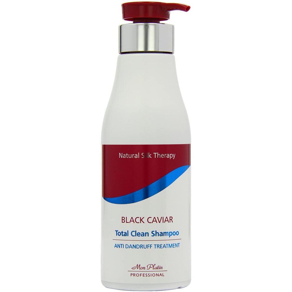 Mon Platin Professional Black Mon Platin 500Ml Natural Silk Therapy Caviar Total Clean Shampoo Anti-Dandruff Treatment