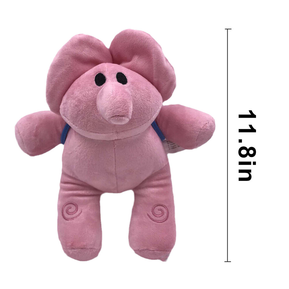 (Elly 11.8 in) Pocoyo Elly Pato Loula Soft Plush Figure Toy Doll