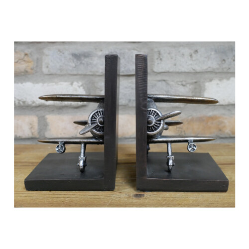 Pair of Bi-Plane Aeroplane Bookends | Aviation Pilot Enthusiasts Gift ...