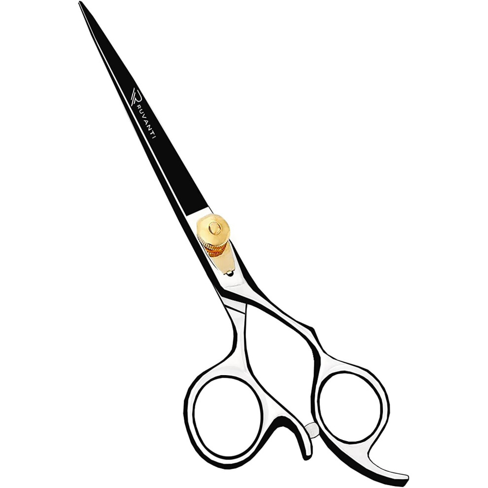 Ruvanti Professional Razor Blades Hair Scissors - Barber Hair Cutting Scissor - 6.5" Japanese Super Cobalt Stainless Steel Hair Shear - Hairdresser