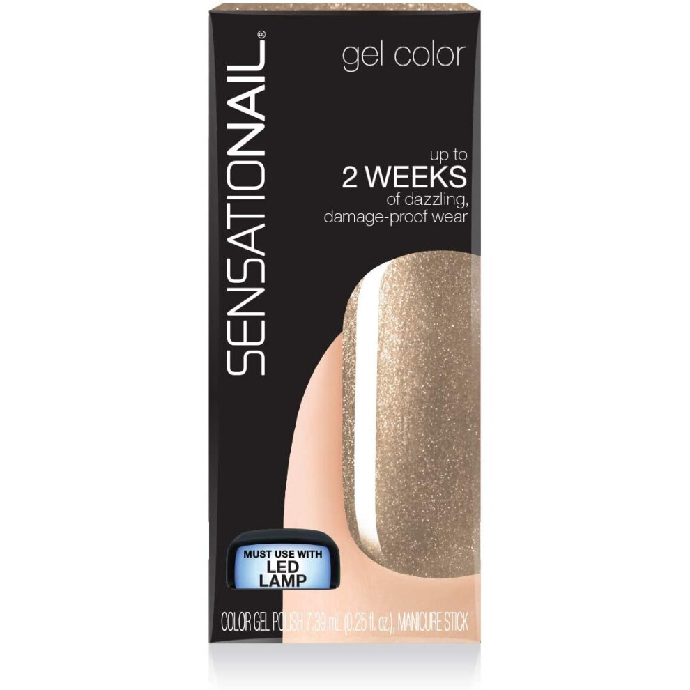 Sensationail Gel Nail Polish, Gold Rush, 7.39ml, Gold/Metallic/Platinum, At-Home Gel Polish