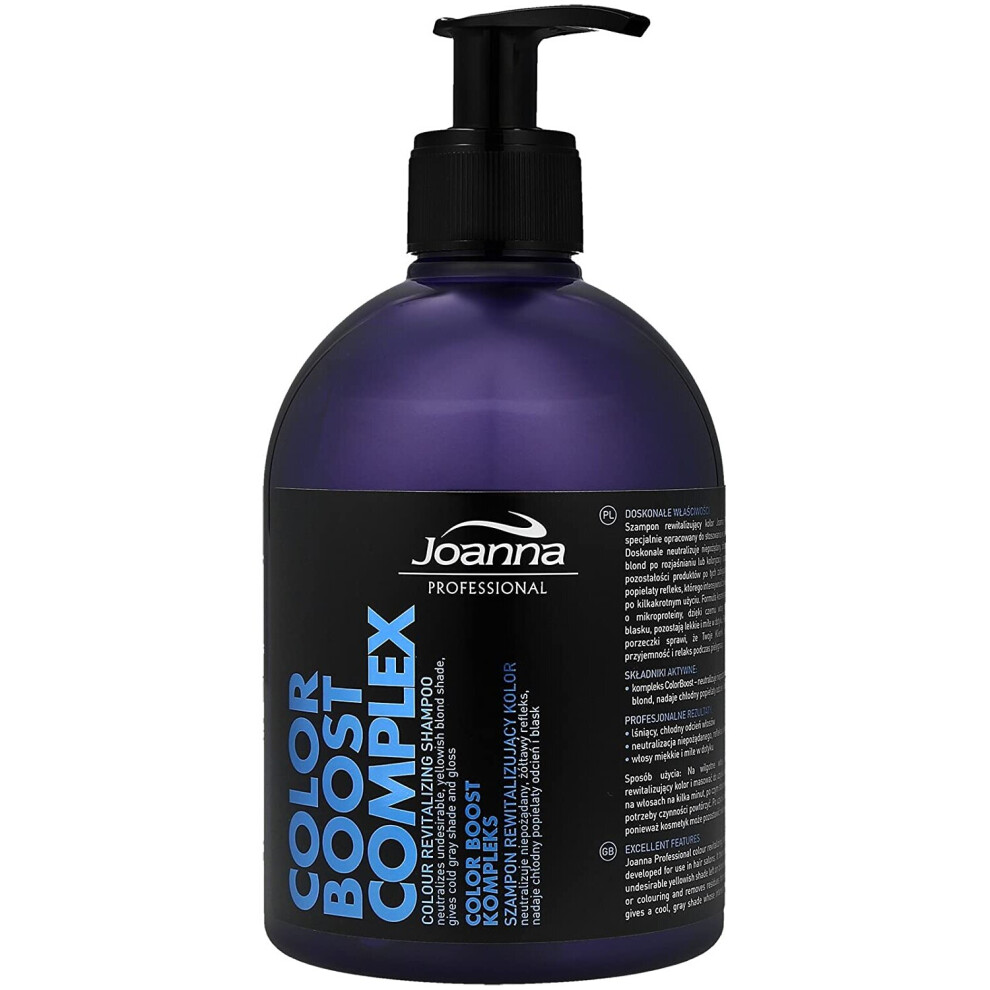 Joanna Professional Color Revitalizing Boost Complex Shampoo for Blond and Gray Hair 500g