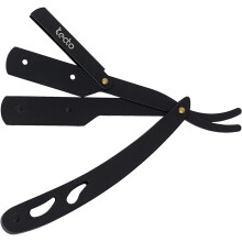 Tecto Professional Barber Straight Cut Throat Razor/Straight Razor for Moustache & Beard Shaving Razor Light Weight Black Colour/Shaving Razor/Black