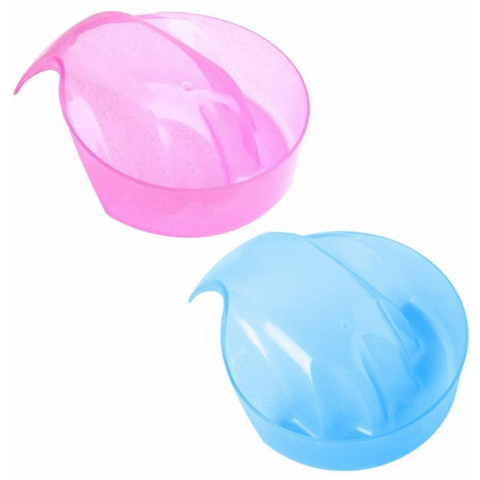 2Pcs Nail Art Soak Bowl Hand Care Bowl Hand Soak Bowl Hand Soak Tray Nail Art Remover Soaker Treatment Hand Resurrection Care Wash Manicure Spa Tool