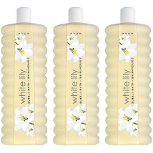 3 x Avon Bubble Bath 500ml White Lily
