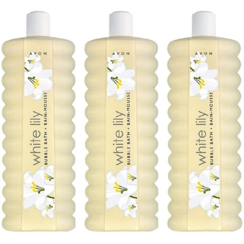 Avon 3 x Avon Bubble Bath 500ml White Lily