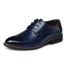 (Blue1, EU48) Business Casual Loafers Party Prom Men's Dress Formal Oxfords Leather shoes